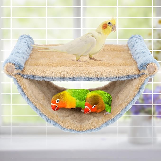 BWOGUE Winter Warm Bird Nest Bed Hanging Hammock Snuggle Hut Parrot House Tent - Image 7