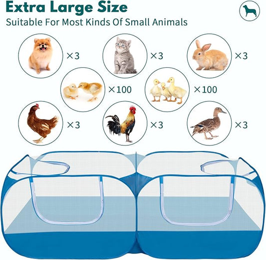Small Pet Animals Playpen, Cage Tent Enclosure Large Chicken Run Coop - Image 2