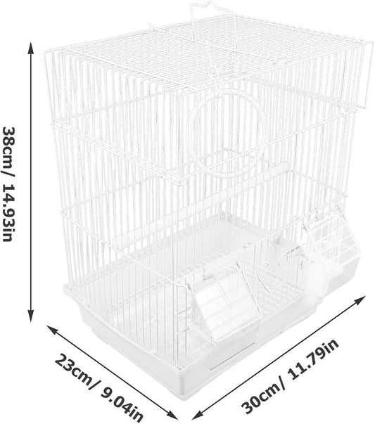 DECHOUS Metal Bird Cage Portable Parrot Carrying Cage Handheld Wire Bird Travel - Image 2