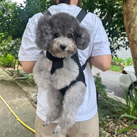 Pet Dog Carrier Backpack, Portable Breathable Mesh Chest Carrier, Polyester - Image 2