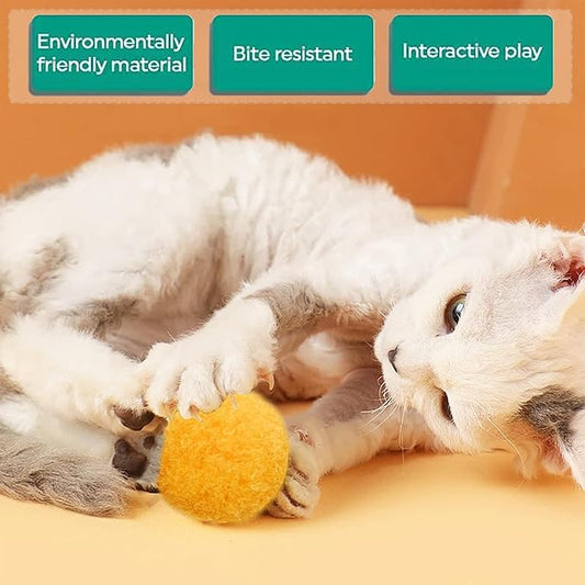 PET SHOW 100pcs 1.5"/3.8cm Cat Toy Balls Bulk Soft Kitten Pompon Toys Indoor - Image 2