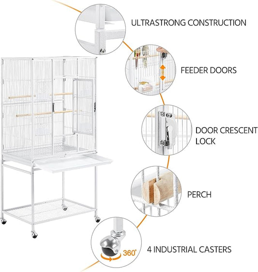 Topeakmart 54-inch Flight Bird Cage - Image 2