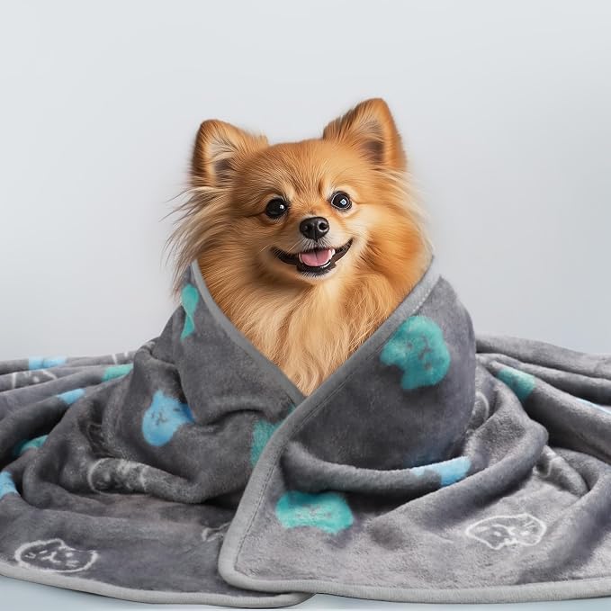 1 Pack 3 Blankets Super Soft Fluffy Premium Cute Cat Pattern Pet Blanket - Image 8