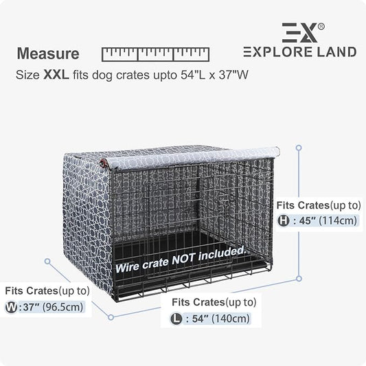 Explore Land Pattern Dog Crate Cover - Image 2
