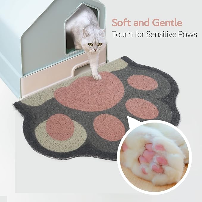 Cute Cat Litter Mat 24”x16”, Litter Box Mat, Litter Trapping Mat, Soft on Kitty - Image 7