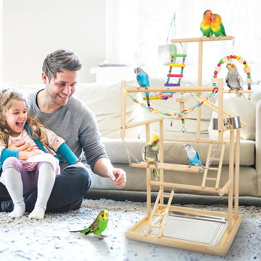 Bird Playground, Playstand for Parrot Cage Accessories - Image 2