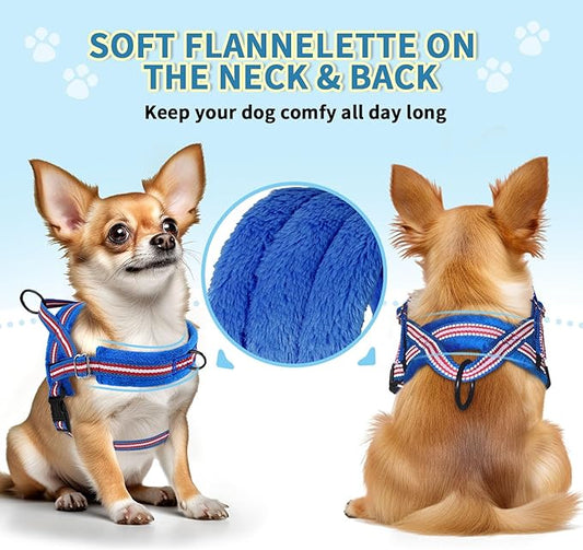 SlowTon No Pull Small Dog Harness and Leash Set, Puppy Soft Vest Harness Neck & - Image 2