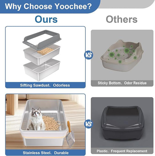 XXXL Stainless Steel Sifting Litter Box - Image 2