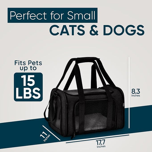 Pet Travel Carrier Bag – Airline Approved Soft-Sided Dog & Cat Carrier - Image 2