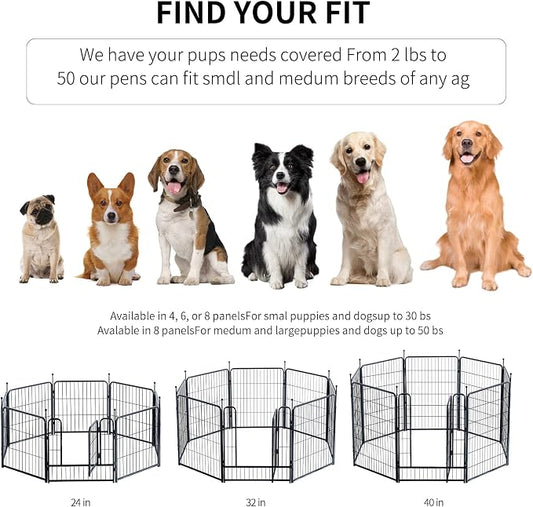 Dog Playpen, Portable Outdoor Dog Fence, Dog Playpen - Image 2