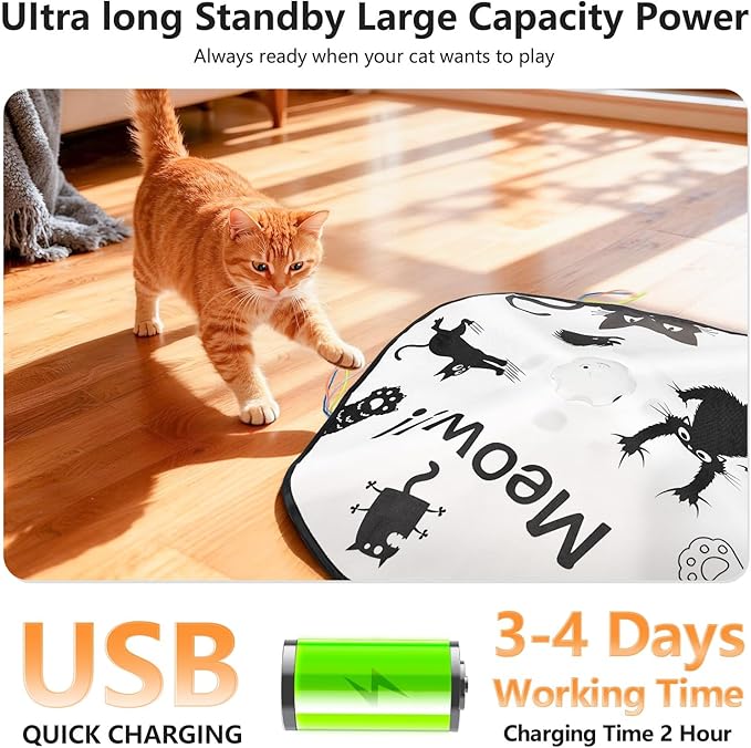 ORSDA Cat Toys for Indoor Cats, 4 in 1 Interactive Automatic Kitten Adult Cat - Image 6