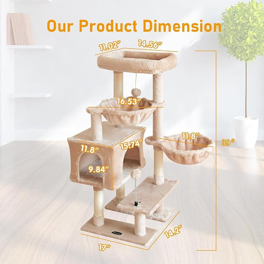 KIYUMI Cat Tree Cat Tower Condo - Image 2