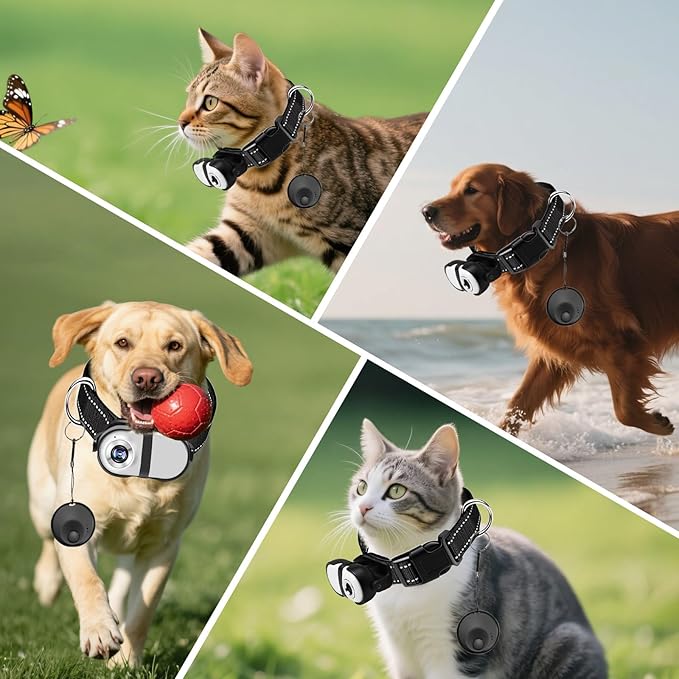 Pet Camera Collar with Air Tracker Tag, 1080P HD Wireless Dog Neck Cam Compact - Image 8