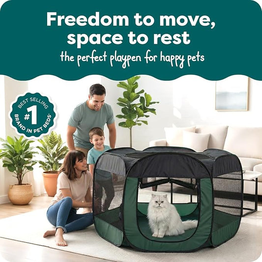 FurHaven Portable Pet Playpen for Dogs & Cats, Foldable Indoor Kitten Playpen - Image 2