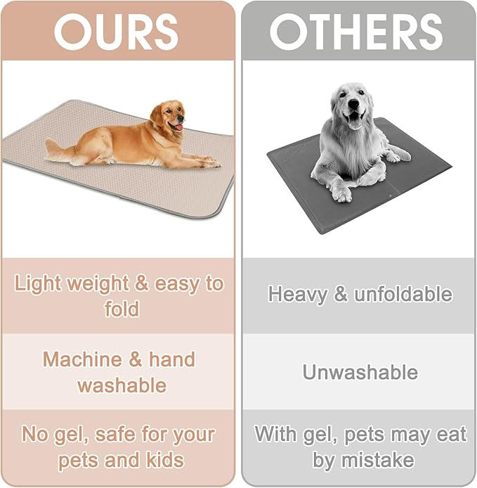 Summer Dog Cooling Mat Washable Ice Silk Self Cool Pad - Image 7
