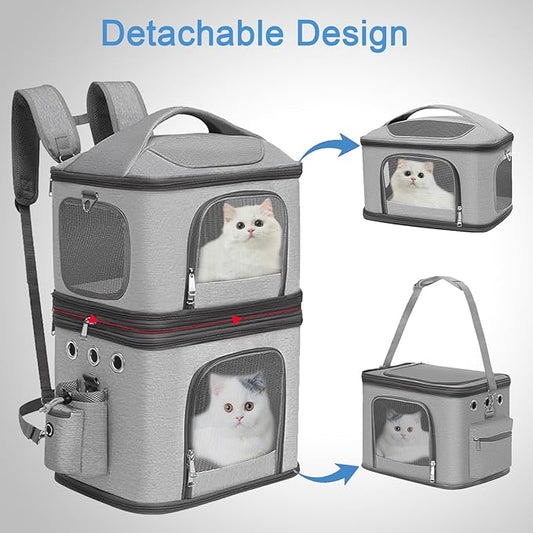 Detachable Double Pet Carrier Backpack - Image 2
