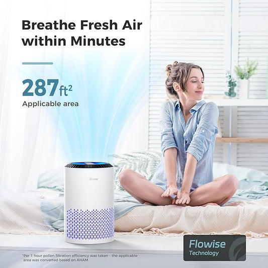AROEVE Air Purifiers for Bedroom Home, Air Purifier For Smoke Pollen Dander - Image 2