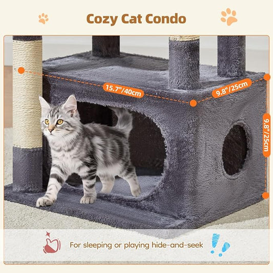 Taoqimiao Cat Tree, 38.5-Inch Cat Tower - Image 2