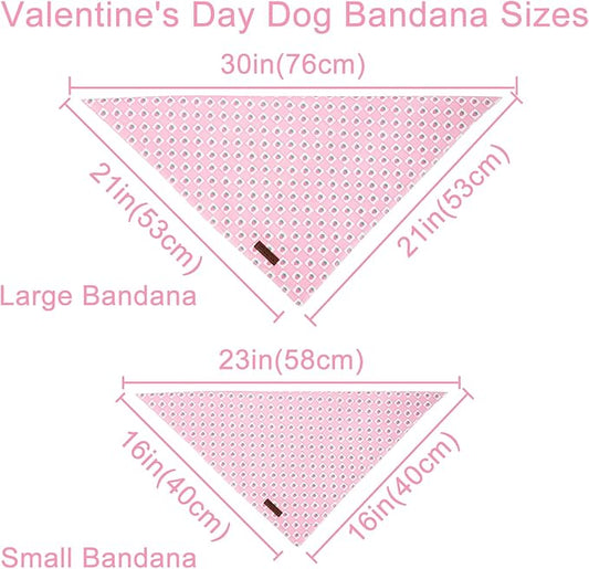 Spring Dog Bandana, UP URARA PUP Strawberry Triangle Bid Scarf - Image 2