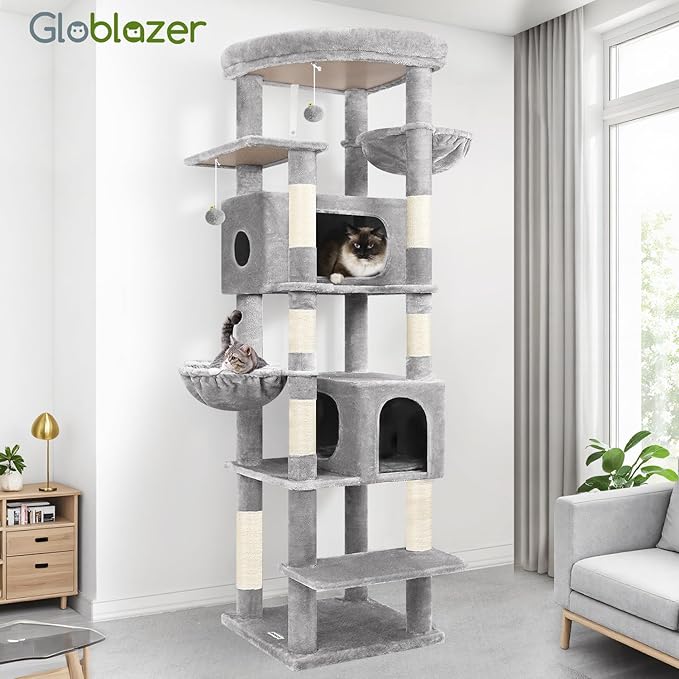 Globlazer Heavy Duty Cat Tree, 74in Sturdy Cat Tower - Image 7