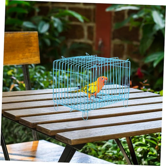 Milisten Portable Bird Carrier Travel Cage Lightweight Handheld Wire Cage - Image 2