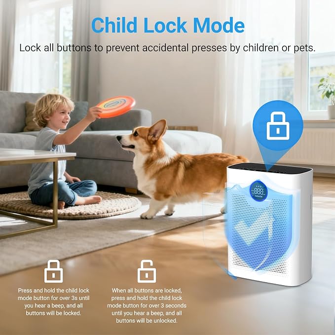 Air Purifiers for Home Large Room Up to 2216 Ft², Cobectal Pet Air Cleaner - Image 9
