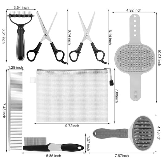 Pet Grooming Kit – Shedding Slicker Brush & Bath Massage Tool - Image 2