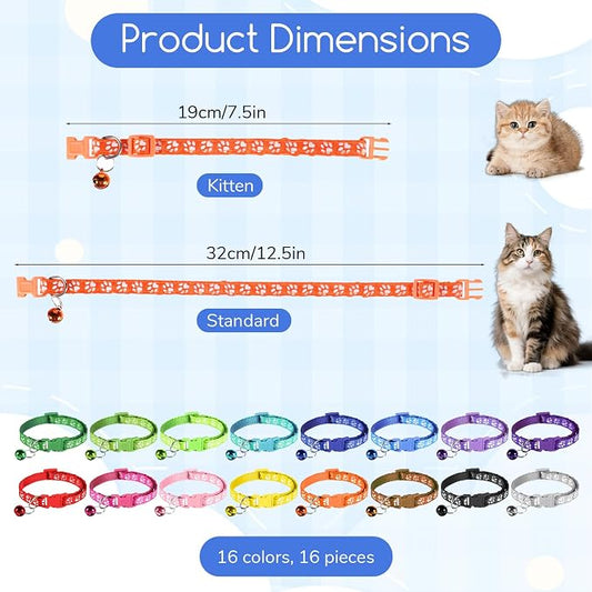 Breakaway Cat Collars with Bells, Mixed Colors - Image 2