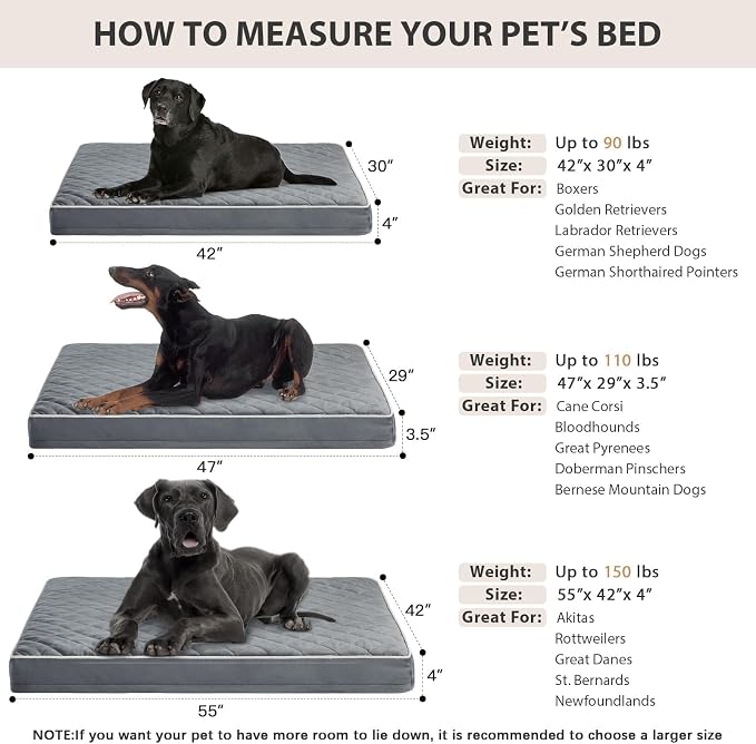 WNPETHOME Orthopedic Big Dog Beds Large Sized Dog, Waterproof Extra Large Dogs - Image 6