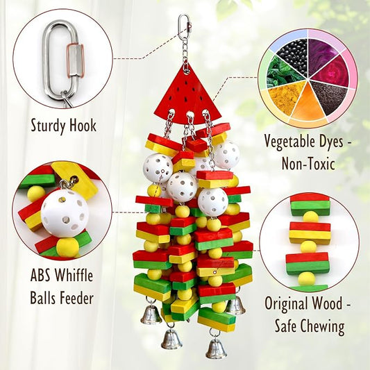 Bird Toys for Parrots Medium Large Bird Parrot Toy for Cockatoos, Cockatiels - Image 2
