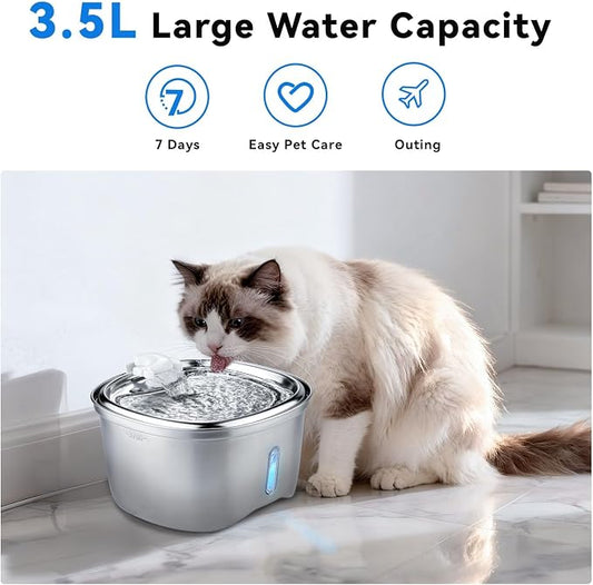 Cat Water Fountain Stainless Steel, 120oz/3.5l Water Fountains - Image 2