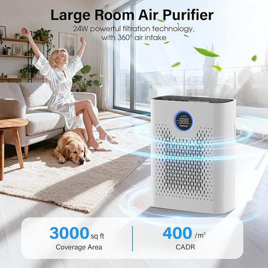 Air Purifiers for Home Pets Up to 3000Ft², H14 HEPA Large Room Air Purifier - Image 2