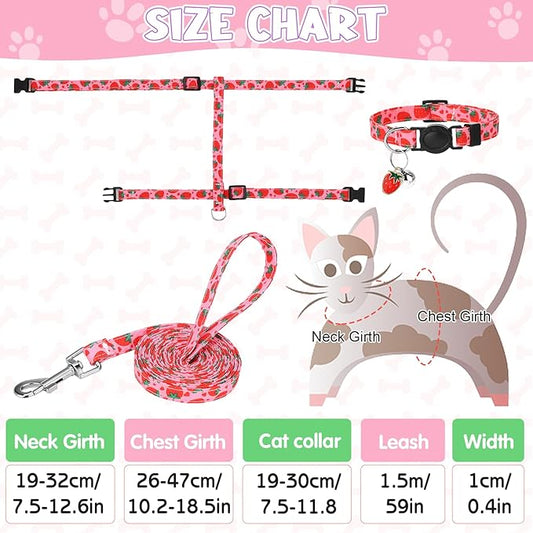 2 Pack Cat Harness and Leash, Escape Proof Adjustable Cat Harness - Image 2