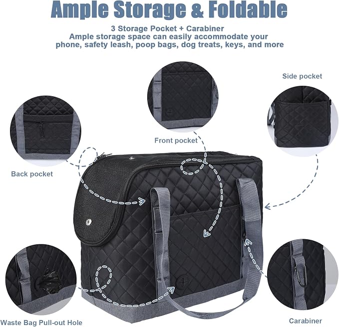 Dog Purse Carrier for Small Dogs, Soft Sided Pet Carrier - Image 9