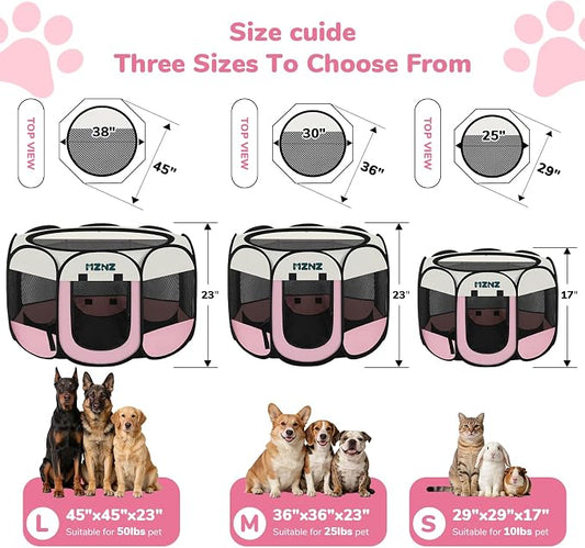 Dog Playpen, Portable Puppy Pet Crate Indoors - Image 2