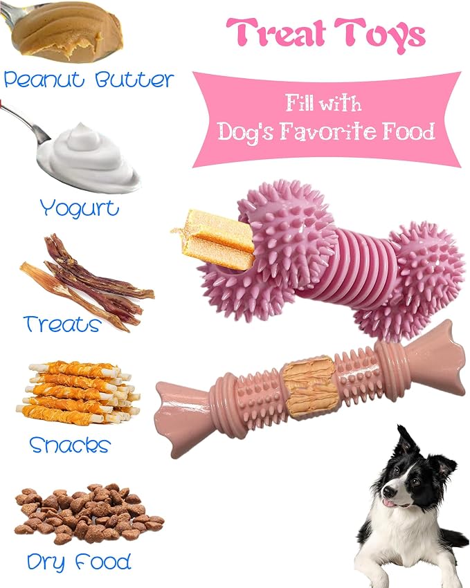 4 Pack Teething Toys Dog Durable Chew Toys Soft Rubber Toy Dog Teeth Cleaning - Image 6