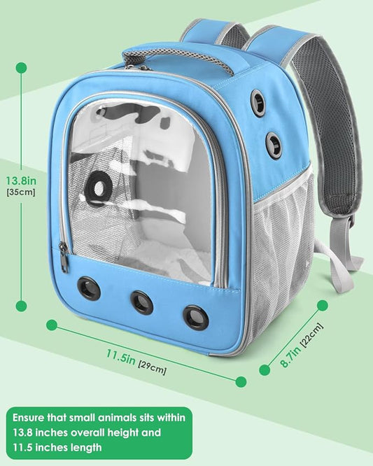 Guinea Pig Carrier Backpack, Portable Rabbit Travel Carring Bag - Image 2