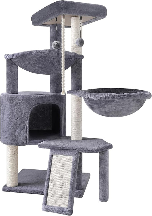 Xin Three Layer Cat Tree with Cat Condo and Two Hammocks - Image 2