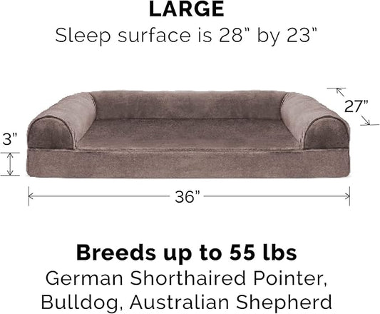 Furhaven Orthopedic Dog Bed for Large/Medium Dogs w/ Removable Bolsters & - Image 2