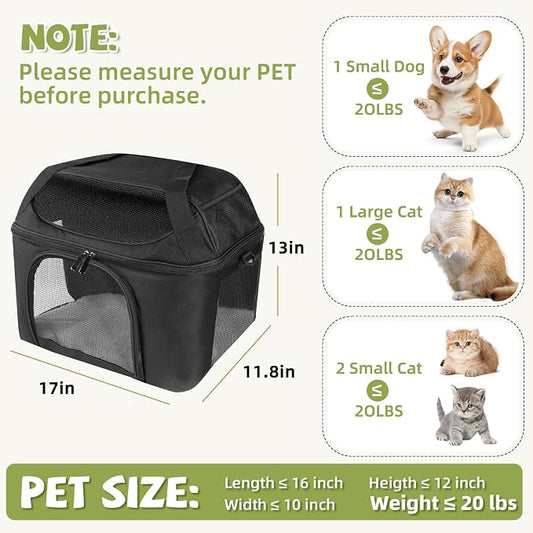 Premium Cat Carrier for Pets Up to 20 Lbs, Cat Travel Bag Soft-Sided Backpack - Image 2