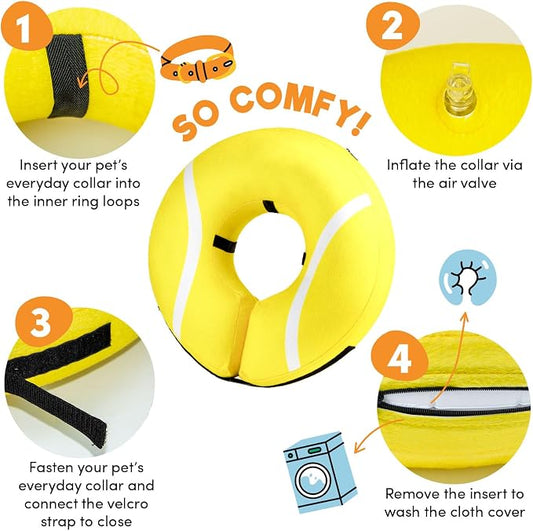 BENCMATE Inflatable Dog Cone Collar Alternative, Soft Dog Cone - Image 2