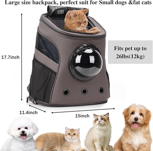 LOLLIMEOW Large Pet Carrier Backpack, Bubble Backpack Carrier - Image 2