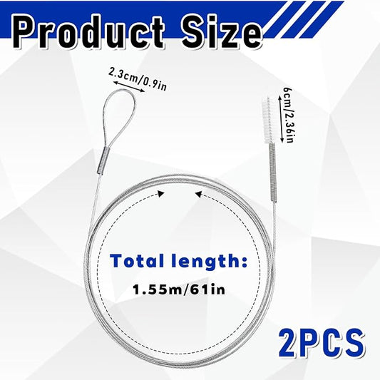 2 Pcs Long Tube Cleaner Brush, Extra Long Pipe Tube Cleaner Flexible Longs - Image 2