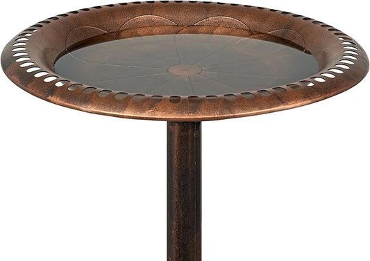 Alpine Corporation | 28" Bronze Outdoor Pedestal Birdbath - Image 2