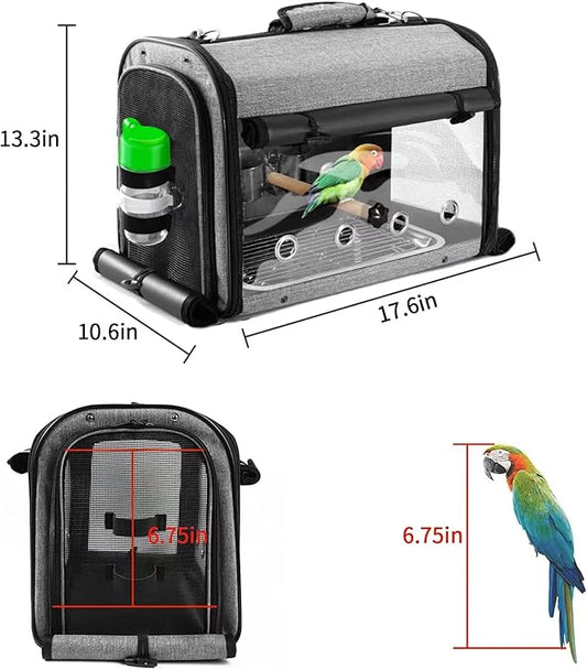 SUERTREE Bird Carrier Bag with Stand, Lightweight Backpack - Image 2