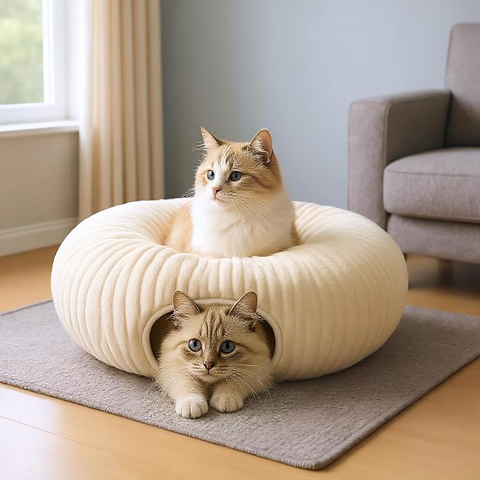 Cat Tunnel Bed with 40 Pcs Interactive Cat Toys, Cat Tube with Kitten Toys - Image 9