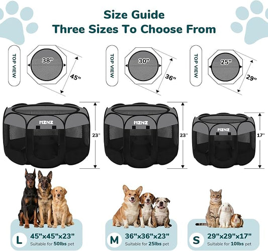 Dog Playpen, Portable Puppy Pet Crate Indoors - Image 2
