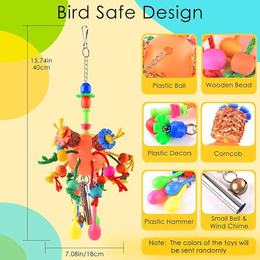 KATUMO Bird Toys, Parrot Toys Parakeet Foraging Shredder Hanging Toys Bird Ball - Image 2