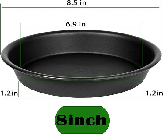 2 Pack of 8 inch Plant Saucer Clear, Heavy Duty Plastic Plant Water Tray 8 inch - Image 2