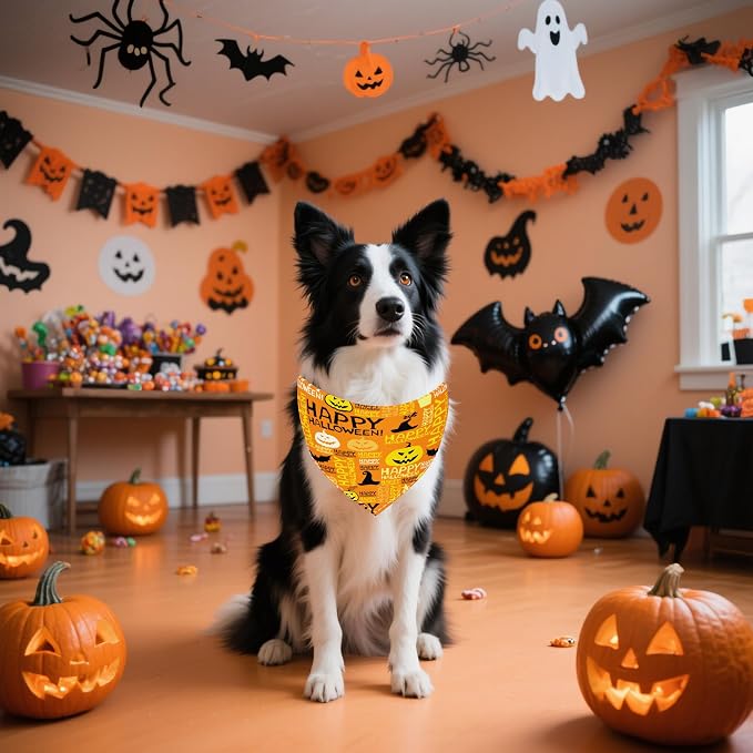 30 Pcs Halloween Thanksgiving Dog Bandanas Bulk 33 Inch XXL Stitch Dog Bandanas - Image 7